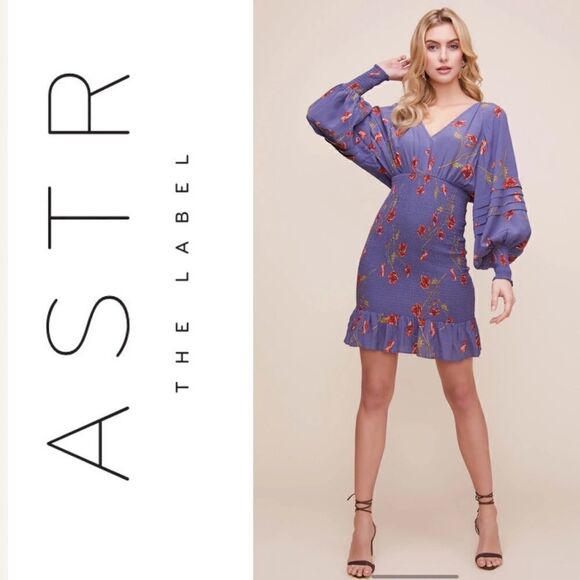 ASTR The Label Dolman Smocked Dress